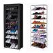 Складной тканевый шкаф для обуви на 9 полок T-1099 Черный 4045 фото 1