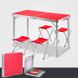 Стіл і стільці для пікніка Folding Table Червоний 3690 фото 1