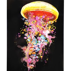 Картина за номерами Strateg ПРЕМІУМ Кольорова медуза з лаком розміром 40х50 см (SY6685) SY6685-00002 фото