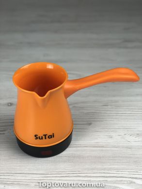 Кофеварка электрическая турка SuTai 168 600W 0.5л Orange 1594 фото