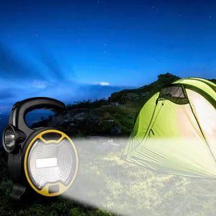 Фонарь переносной светодиодный с повербанком POWERBANK COB ZJ-1808 Черный 28202 фото