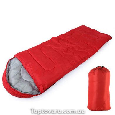 Спальний мішок, туристичний з односторонньою блискавкою (А11) 190 х 70см Червоний 7357 фото