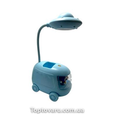 Лампа настільна дитяча з підставкою Bus portable lamp Блакитна 11195 фото