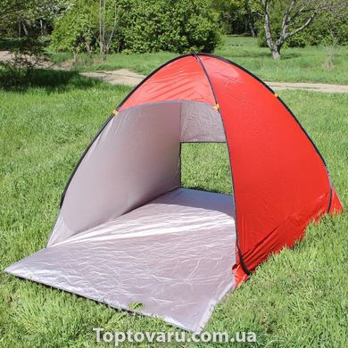 Пляжная палатка с защитой от ультрафиолета - размер 150/165/110 - красная 4880 фото