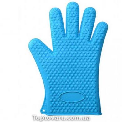 Силіконова рукавичка термостійка BN-992 Блакитна 12345 фото