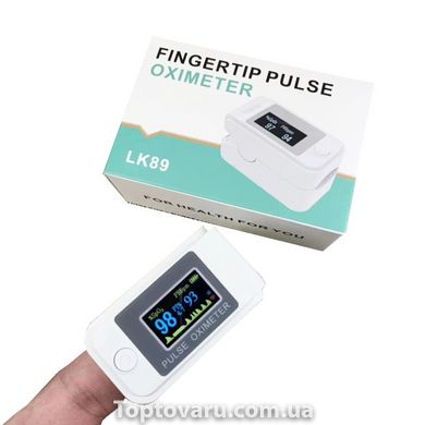 Пульсоксиметр Fingertip Pulse Oximeter LK89 Білий 3380 фото
