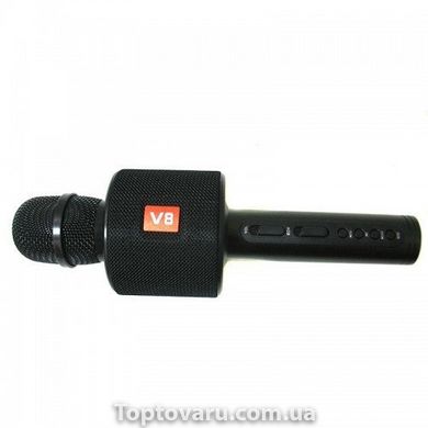Безпровідний мікрофон караоке SPS V8 з bluetooth в чохлі Чорний 477 фото