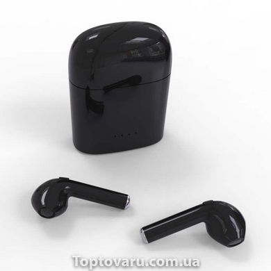 Бездротові bluetooth навушники HBQ i7 TWS з доп станцією + повербанк Чорні 193 фото