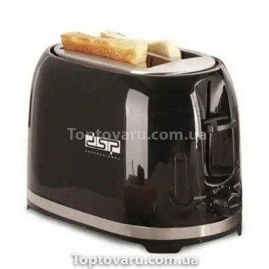 Тостер електричний горизонтальний автоматичний для хліба на 2 тости DSP 850W KC 2045 Чорний 10900 фото