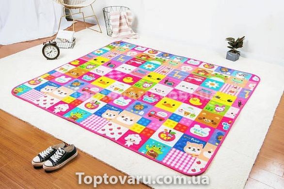 Детский игровой коврик развивающий 90*150 Розовый 14714 фото