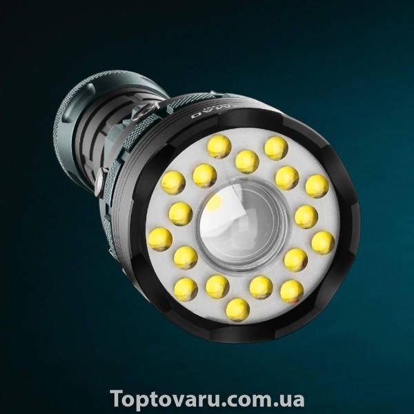 Фонарь ручной аккумуляторный повышенной мощности поисковый YEMAO YM-A3T 1+18LED Черный с серым 37251 фото