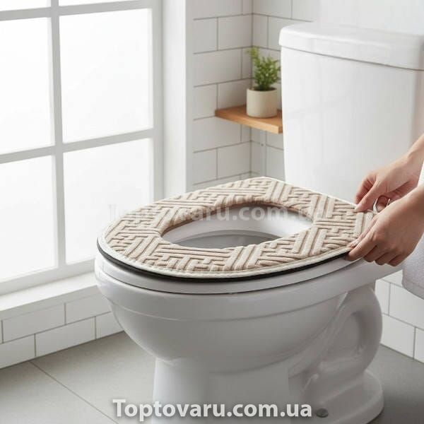 Чехол-сидение на унитаз Toilet seat cover AND 03 Коричневый 33565 фото