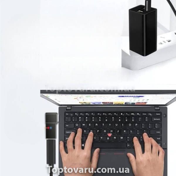 Перехідник для ноутбука з Type-C на Square Plug 5.5&times;2.1mm Чорний 33519 фото
