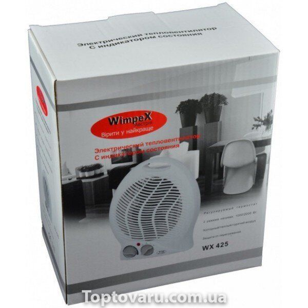 Тепловентилятор Wimpex WX 425 2000W Білий 2357 фото