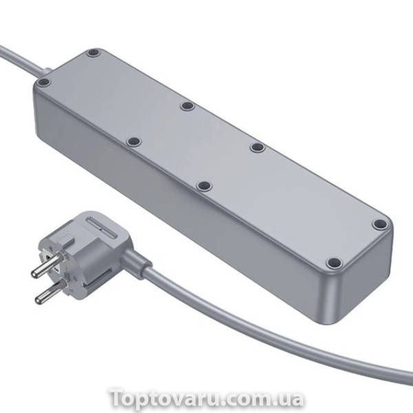 Подовжувач мережевий BOROFONE BAC8 Power 3-position socket (1C3A) (EU/GER) 3м Чорний 37864 фото