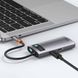 USB-HubBaseus Metal Gleam Series 4-in-1 Multifunctional Type-C HUB Docking Station Gray （Type-C to USB3.0*3+RJ45*1） WKWG070113-00001 фото 7