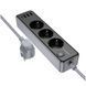 Подовжувач мережевий BOROFONE BAC8 Power 3-position socket (1C3A) (EU/GER) 3м Чорний 37864 фото 3