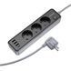 Подовжувач мережевий BOROFONE BAC8 Power 3-position socket (1C3A) (EU/GER) 3м Чорний 37864 фото 4