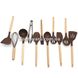 Кухонный набор из 12 предметов Kitchen Art с бамбуковой ручкой Коричневый 7070 фото 3
