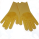 Силіконові рукавички для миття і чищення Magic Silicone Gloves з ворсом Жовті 632 фото 2
