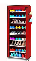 Складной тканевый шкаф для обуви на 9 полок T-1099 Красный 4171 фото