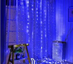 Гірлянда водоспад 200 LED 3m*2m Блакитна 4329 фото