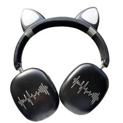 Беспроводные Bluetooth наушники с кошачьими ушками LED SP-20A Черные 17951 фото