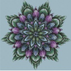 Алмазна мозаїка Strateg ПРЕМІУМ Квітковий візерунок розміром 30х30 см CA-0063 CA-0063-00002 фото