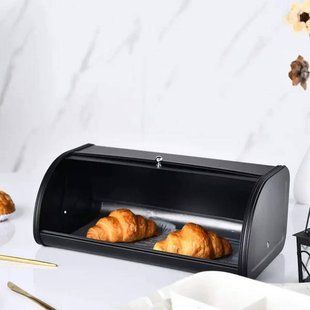 Хлібниця та набір банок для сипучих продуктів 44,5*26,5*17,5см 11*17*3см Чорна 37574 фото