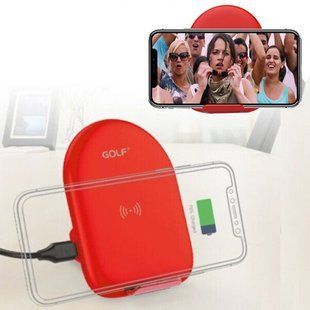 Беспроводное зарядное устройство GOLF GF-WQ7 Красное 7491 фото