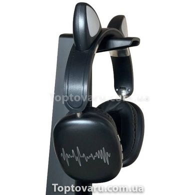 Беспроводные Bluetooth наушники с кошачьими ушками LED SP-20A Черные 17951 фото