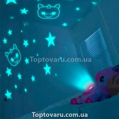 Детская плюшевая игрушка Star Belly Единорог ночник-проектор звёздного неба Радужный 9318 фото