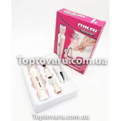Триммер эпилятор женский для лица и линии бикини 4в1 Nikai NK-780 Розовый 5847 фото