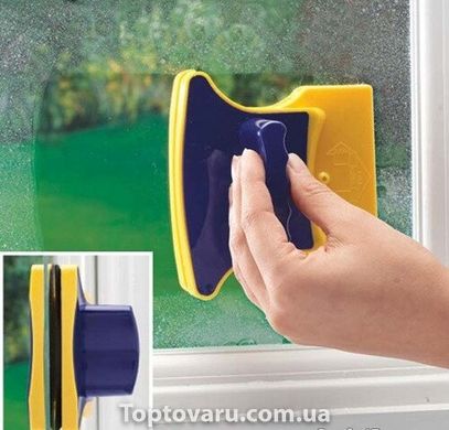 Магнитная щетка для мытья окон с двух сторон Glass Wiper 788 фото