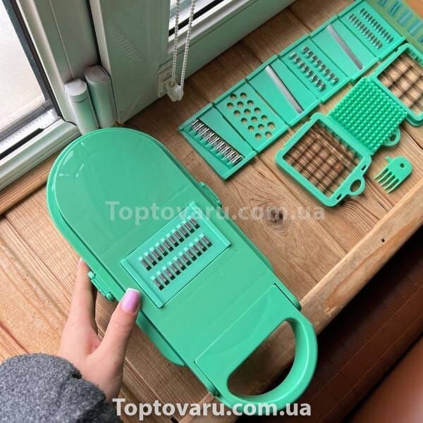 Овощерезка со сменными насадками Мультислайсер grater AND LY-1058 Салатовая 32800 фото