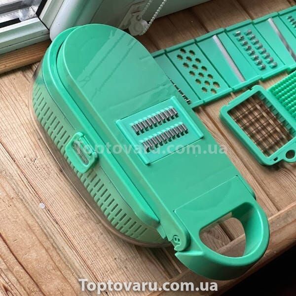 Овощерезка со сменными насадками Мультислайсер grater AND LY-1058 Салатовая 32800 фото