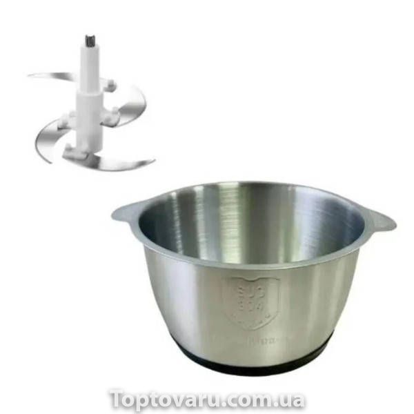 Подрібнювач металевий Hoffmans HM-8840 2L 1200W Сірий 38085 фото