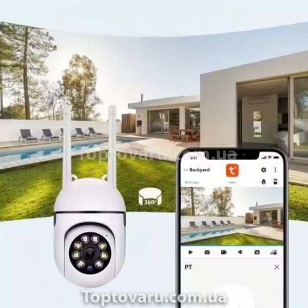 Камера відеоспостереження поворотна бездротова WiFI microSD XY 3120 SX Біла 22271 фото