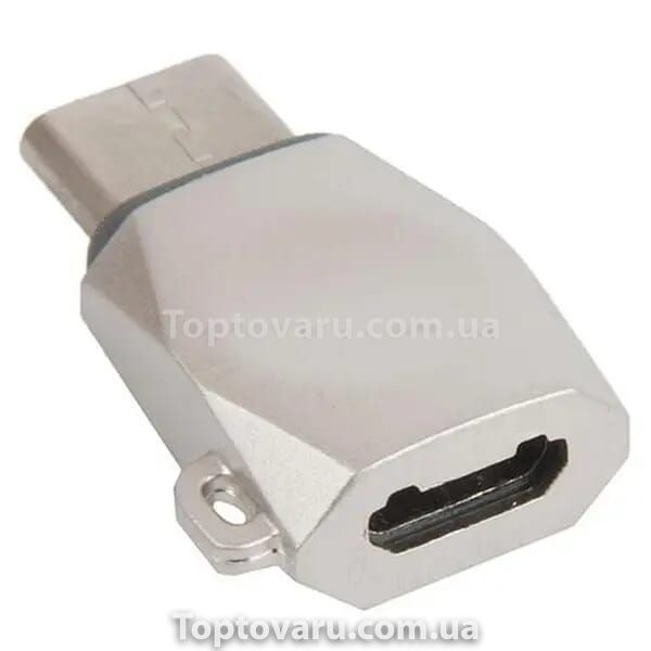 Перехідник OTG Hoco UA8 Micro USB - Type-C Stell 11184 фото