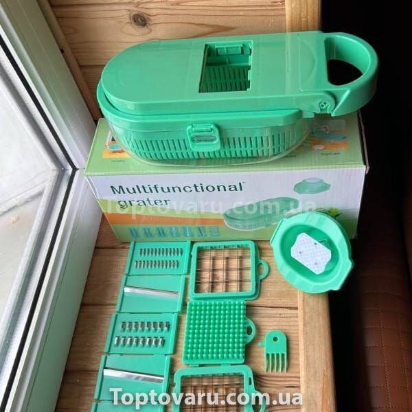 Овощерезка со сменными насадками Мультислайсер grater AND LY-1058 Салатовая 32800 фото