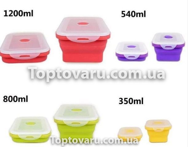 Ланч бокс силиконовый Preservation Box GT 5331 (4 шт) 5602 фото