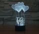 Настольный светильник New Idea 3D Desk Lamp Сердечки шарики Love 1538 фото 2