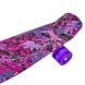 Пенні борд зі світними колесами PU Penny Board Рожевий ліс 27423 фото 4