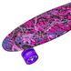 Пенні борд зі світними колесами PU Penny Board Рожевий ліс 27423 фото 3