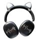 Беспроводные Bluetooth наушники с кошачьими ушками LED SP-20A Черные 17951 фото 1