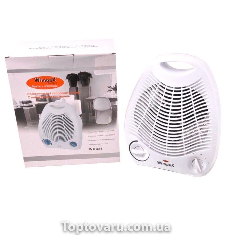 Тепловентилятор Wimpex WX 424 2000W Білий 2358 фото