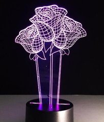 Настільний світильник New Idea 3D Desk Lamp Трояндочки 3339 фото