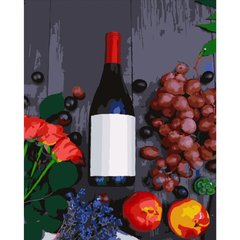 Картина за номерами Strateg ПРЕМІУМ Вино до вечері розміром 40х50 см (GS287) GS287-00002 фото