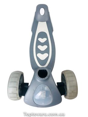 Самокат Maxi Micro Deluxe Indigo со светящимися колесами и фонариком Серый 3960 фото