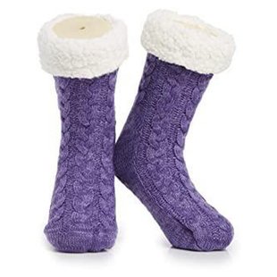 Носки антискользящие Huggle Slipper Socks Фиолетовые 6976 фото